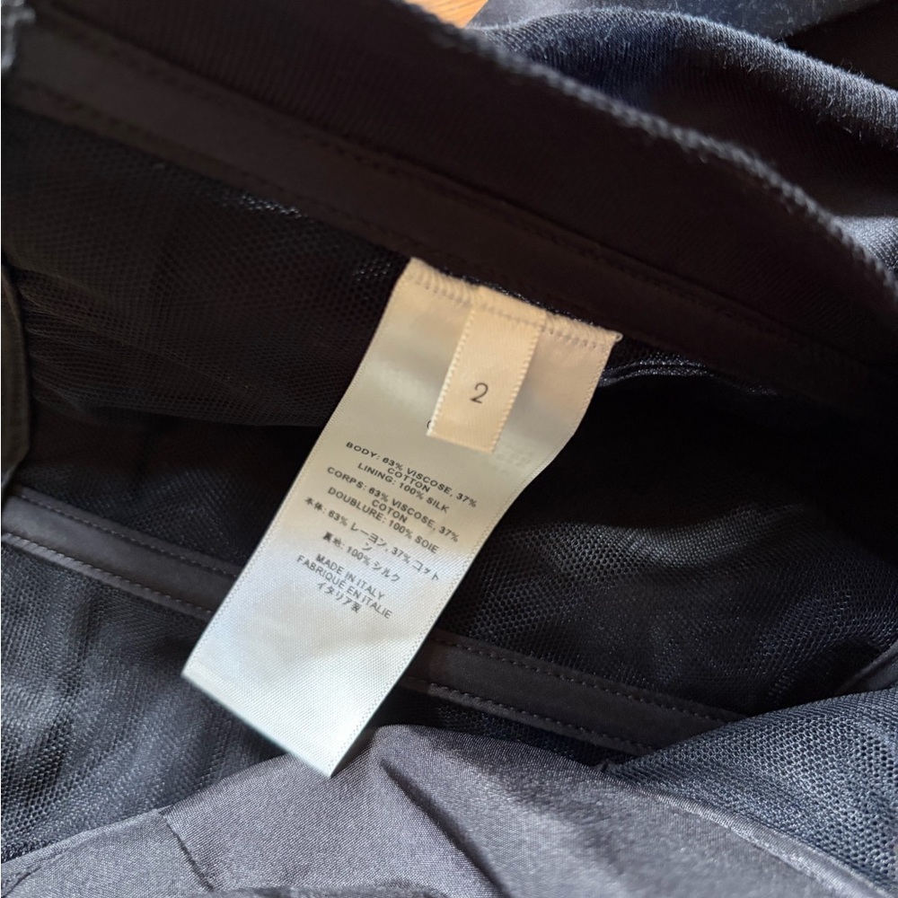 The Row Black Nana Strapless Draped Satin Top size 2 - Picture 7 of 7